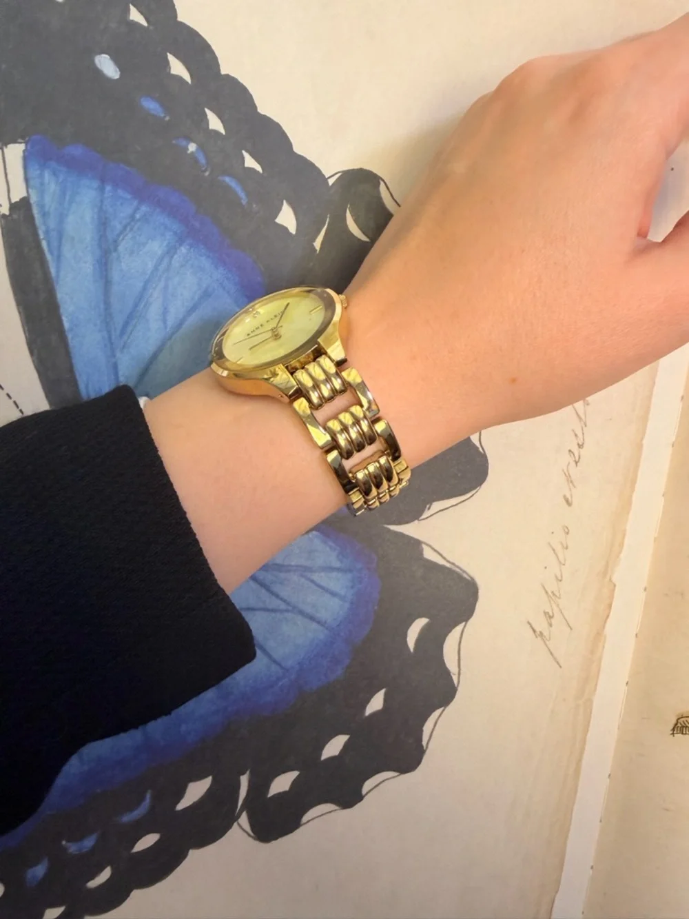 Anne Klein Gold Tone Round Dial Women's Watch